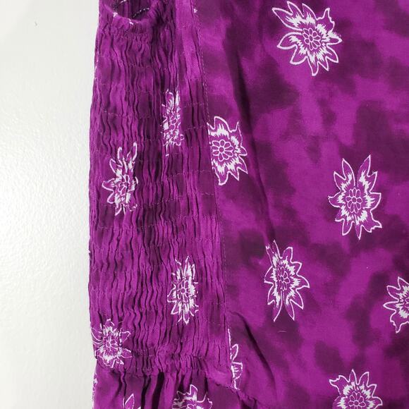 American Sweetheart Women's Sleeveless Purple Flowy Boho Dress Elastic Size M - Picture 10 of 15